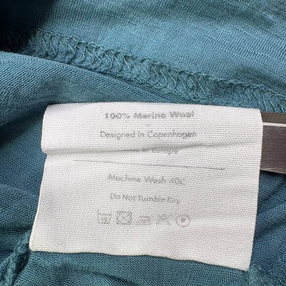 Son Of A Tailor Mens Cerulean Blue Merino Wool Crewneck Long Sleeve T-Shirt XL - Picture 11 of 12